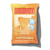 Nacho flavored Popped Protein Chips